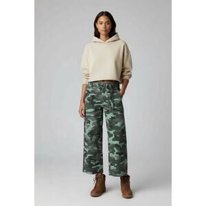 Women’s Gap Camo Wide-leg Belted Cargo Pants Size 4 Streetwear Gorpcore